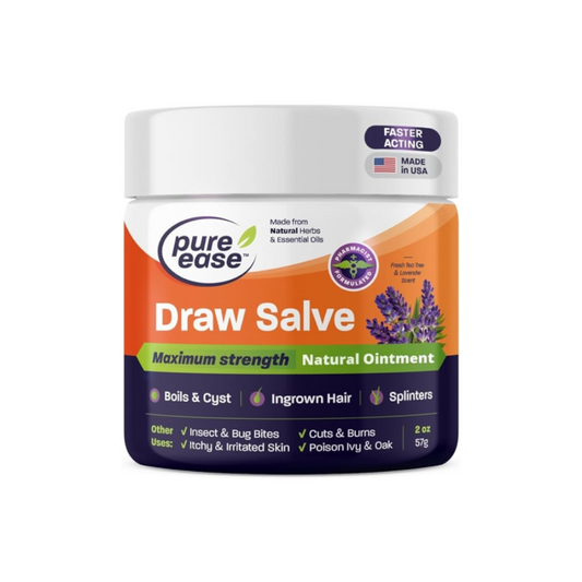 Drawing Salve Ointment 2oz, Natural, Super Strong, Ingrown Hair, Boils, Cysts, Splinters, Insect Bites, Burns, Poison Ivy (Tea Tree/Levander)